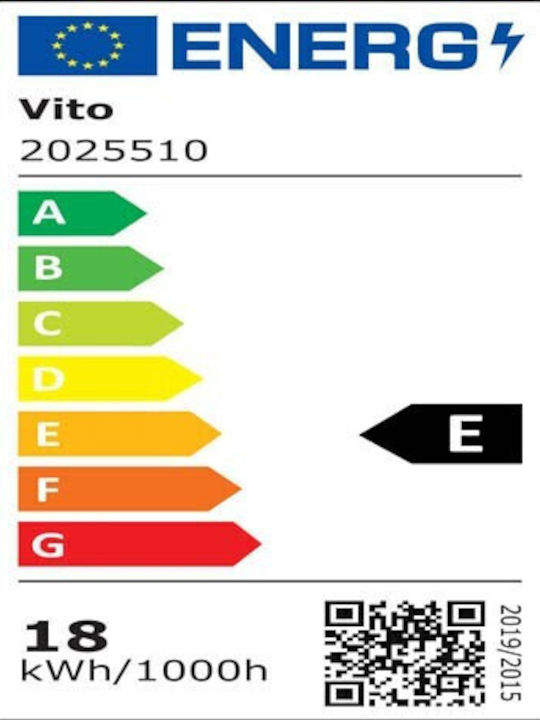 Vito Στρογγυλό Χωνευτό LED Panel 18W με Φυσικό Λευκό Φως 4000K