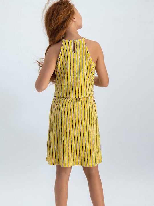 Kinderkleid Ärmellos Gelb