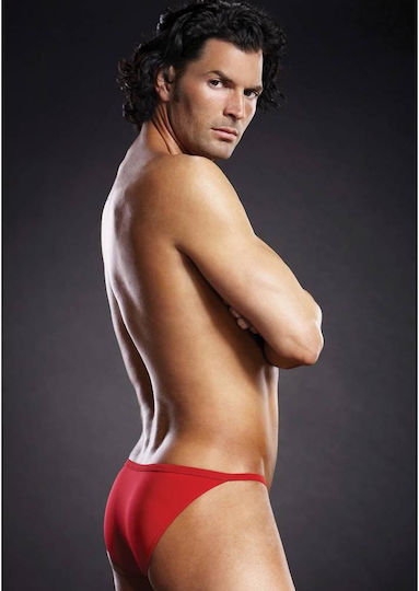 Blue Line Σέξι Σλιπάκι Microfiber Pouch Bikini Ανδρικό Sexy Slip Κόκκινο