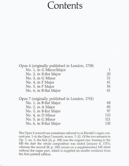 Dover Publications Handel - Great Concerti Op.4 & 7 [full Score] für Orchester / Harmonium
