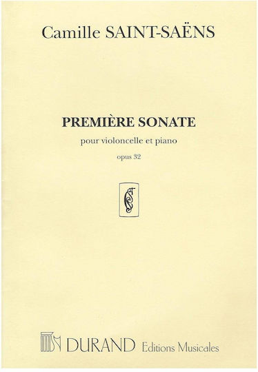 Durand Saint-saens Premiere Sonate Παρτιτούρα για Τσέλο