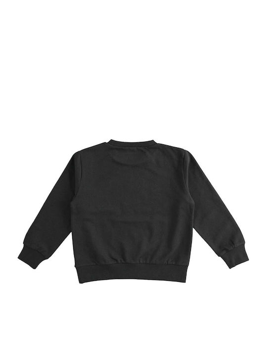 iDO Kids Sweatshirt Black Glitter Print Sweatshirt