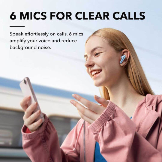 Soundcore by Anker Liberty 4 NC In-ear Bluetooth Handsfree Earphones with Sweat Resistance and Charging Case Light Blue