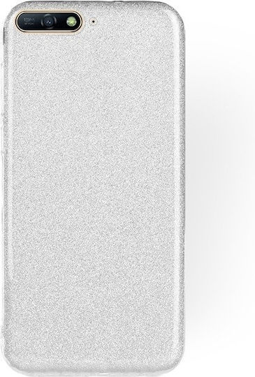 Forcell Back Cover Σιλικόνης Ασημί (Huawei Y6 2018)