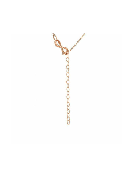 Γιαγιά Su Necklace from Pink Gold Plated Silver