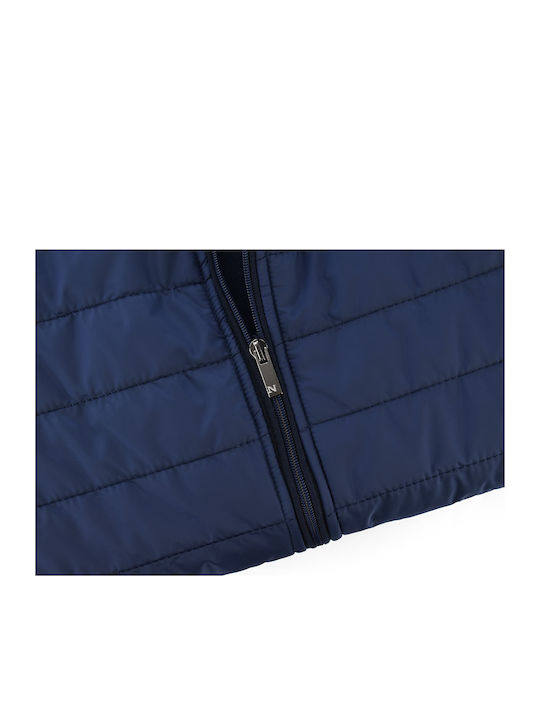 Monte Napoleone Men's Winter Puffer Jacket Navy Blue