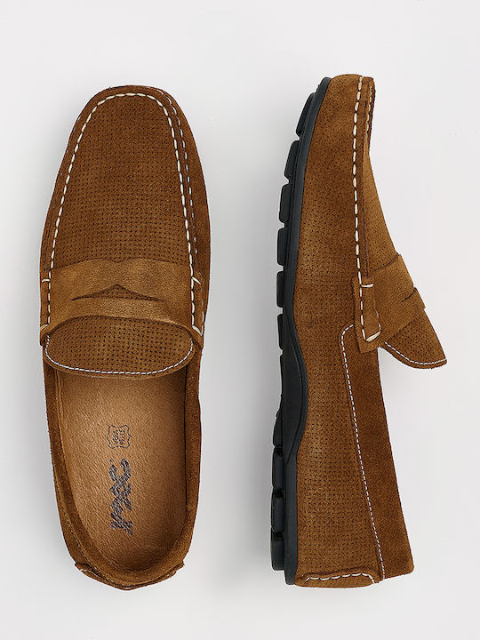Leder Herren Mokassins in Braun Farbe