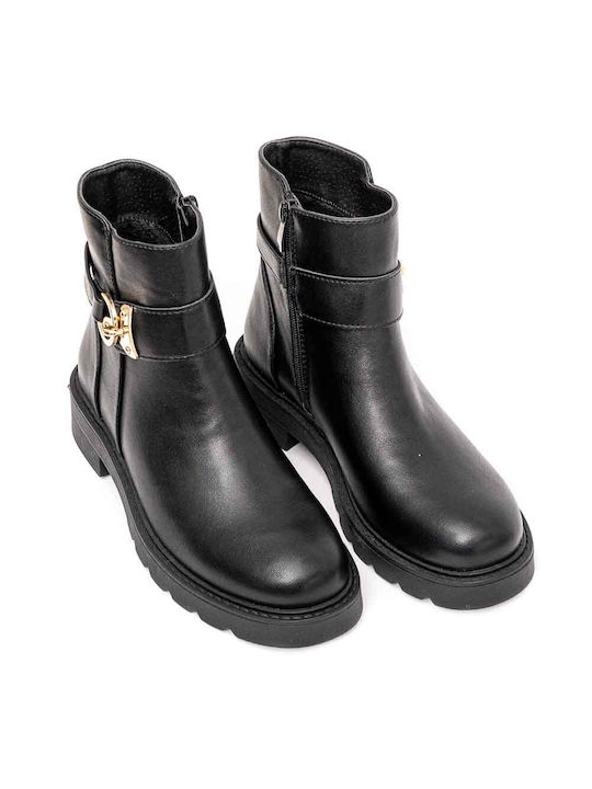 Politis shoes Women's Leather Boots Black