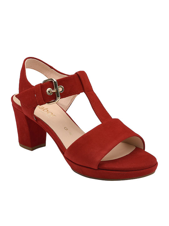 Leder Sandalen Rot