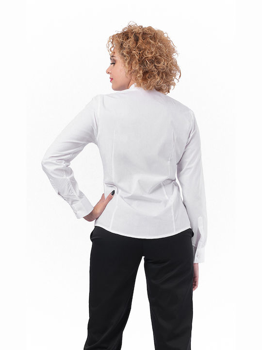 Axon Long Sleeve Work Shirt White