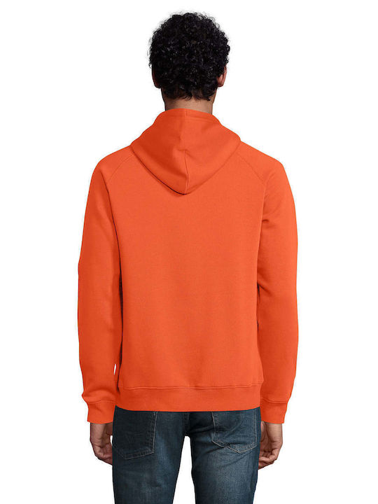 Teesney Men's Sweatshirt with Hood and Pockets Orange