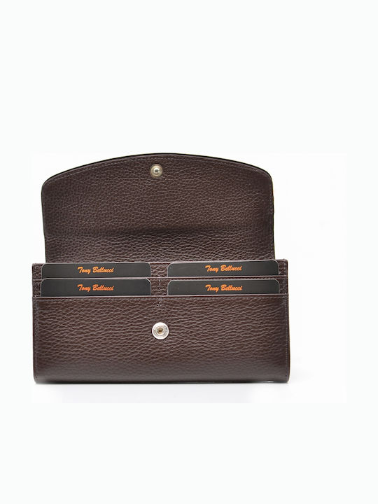 Large Leather Women's Wallet Classic Brown