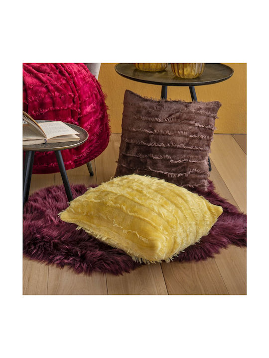 Amo La Casa Velvet Burgundy Sofa Cushion 40x40cm
