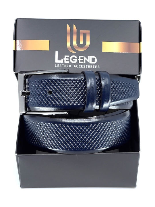 Legend Accessories Men's Belt Leather Blue