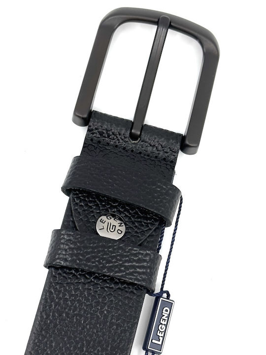Breit Herren Gürtel Leder Schwarz