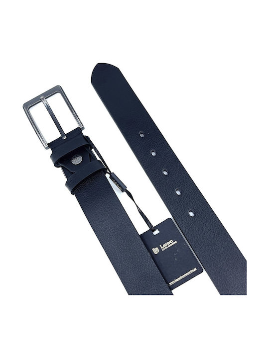 Wide Men's Belt Leather Black