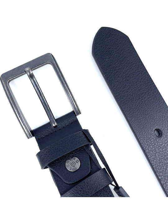 Wide Men's Belt Leather Black