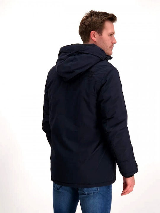 Cars Jeans Men's Winter Parka Jacket Waterproof Navy Blue