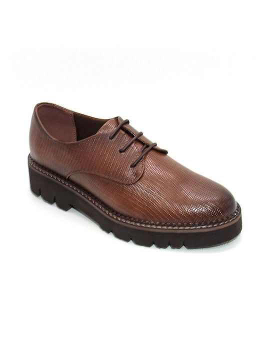 Via Dos Damen Oxfords in Tabac Braun Farbe