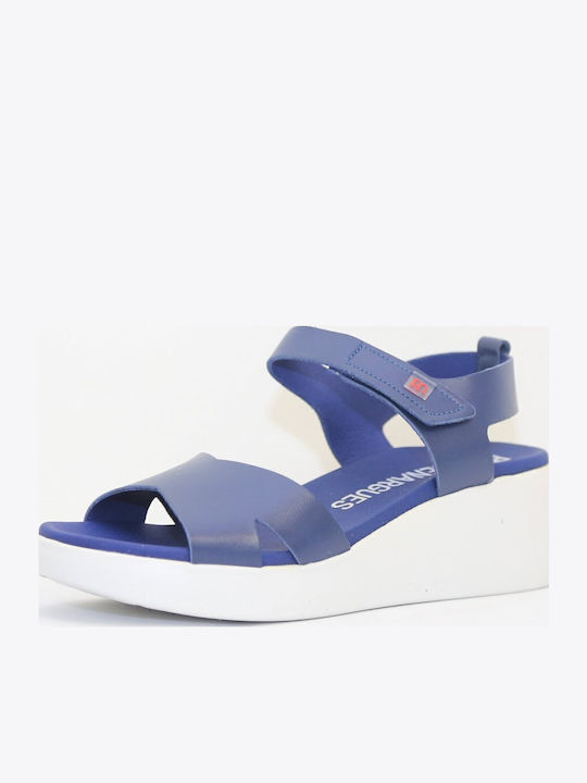 Anatomic Women's Leather Platform Shoes Blue