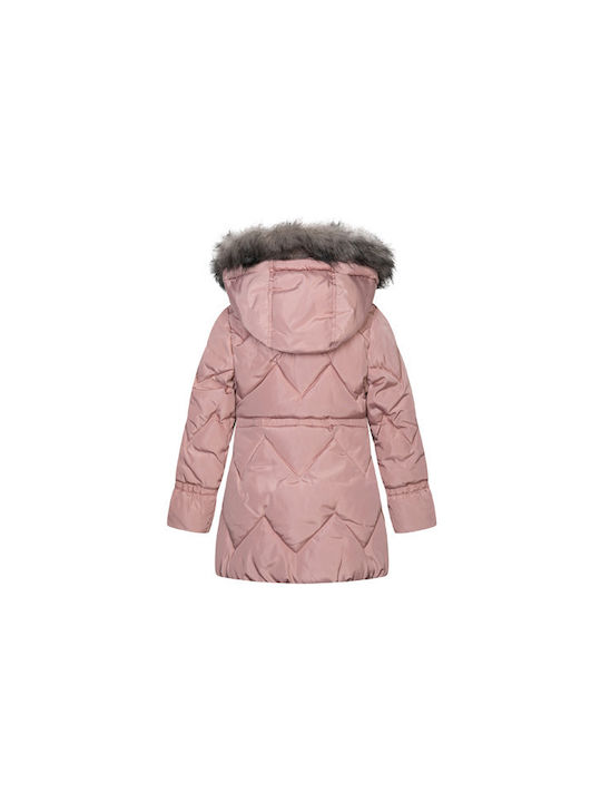 Minoti Kinderparka Lang mit Kapuze Rosa