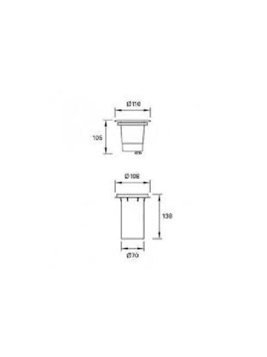 Forlight Спот За Външни Стоящи Лампи Вграден Led Черен Px-0123-Ino