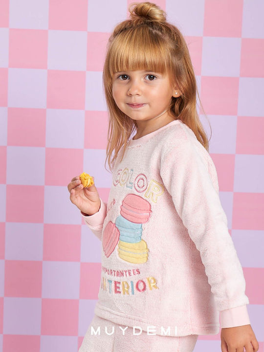 Muydemi Παιδική Πιτζάμα Χειμωνιάτικη Fleece Ροζ Muydemi Παιδική Πιτζάμα Χειμωνιάτικη Fleece Ροζ
