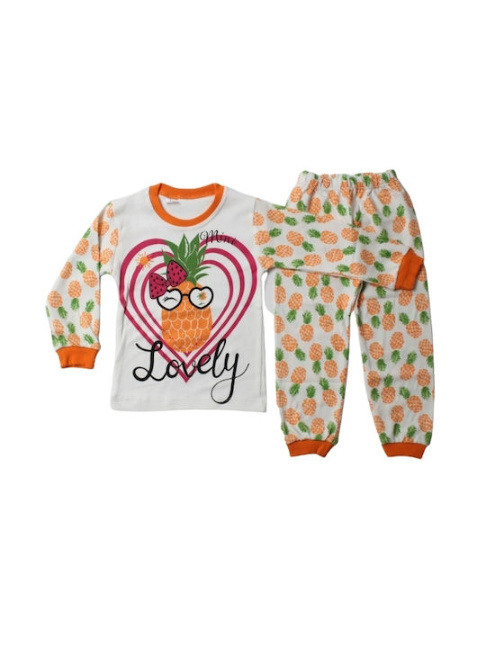 Supermini Kids Pajamas Winter Cotton Orange