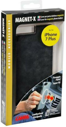 Lampa Magnetx Back Cover Synthetic Leather Magnetic Gray (iPhone 8/7 Plus)