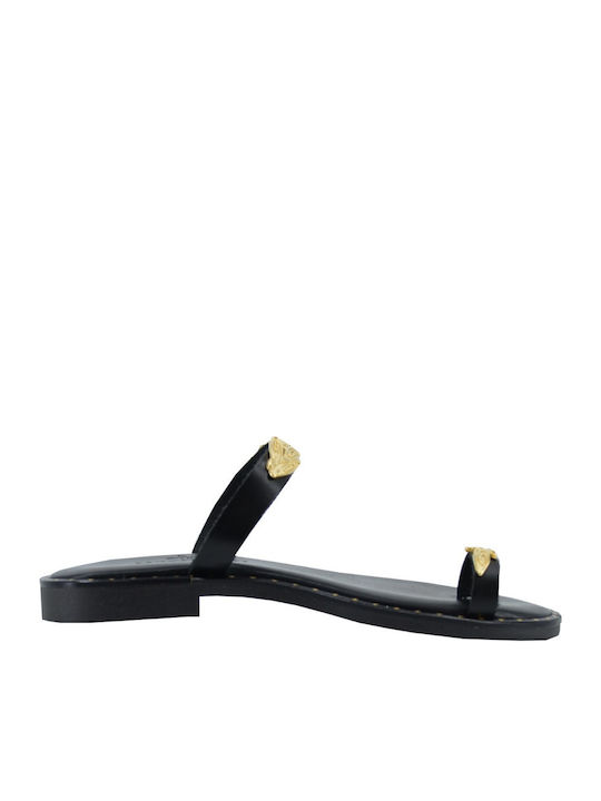 Sandale Casual Damă De Piele Negru