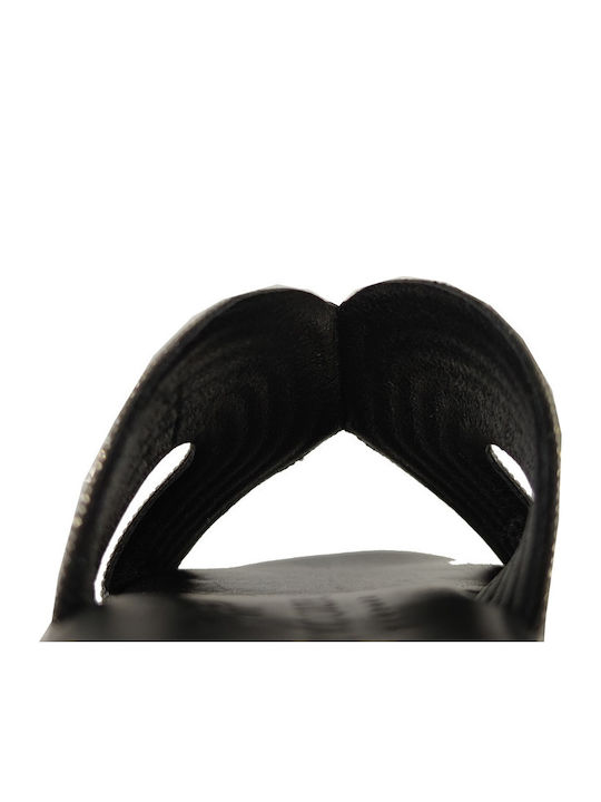 Leder Flache Sandalen für Damen in Schwarz Farbe