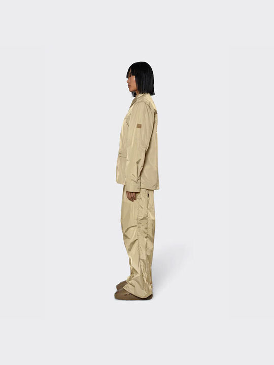 Rains Women's Midi Overshirt with Buttons Beige