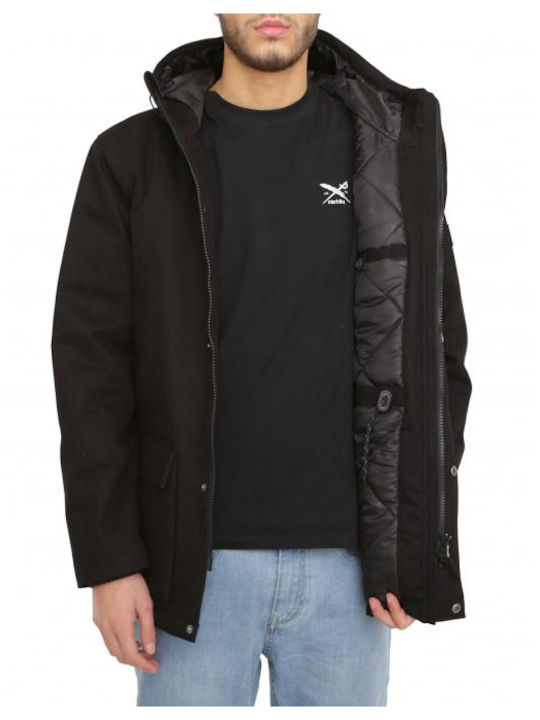 Iriedaily Men's Winter Parka Jacket Black