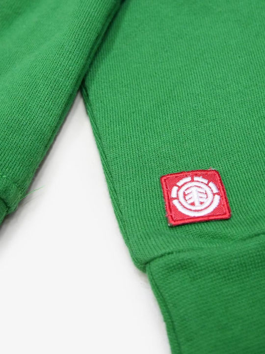 Kids Cardigan Cotton with Hood Green