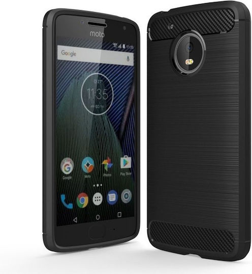 Shieldtail Shtl Carbon Rugged Armor Back Cover Silicon Negru (Moto G5)