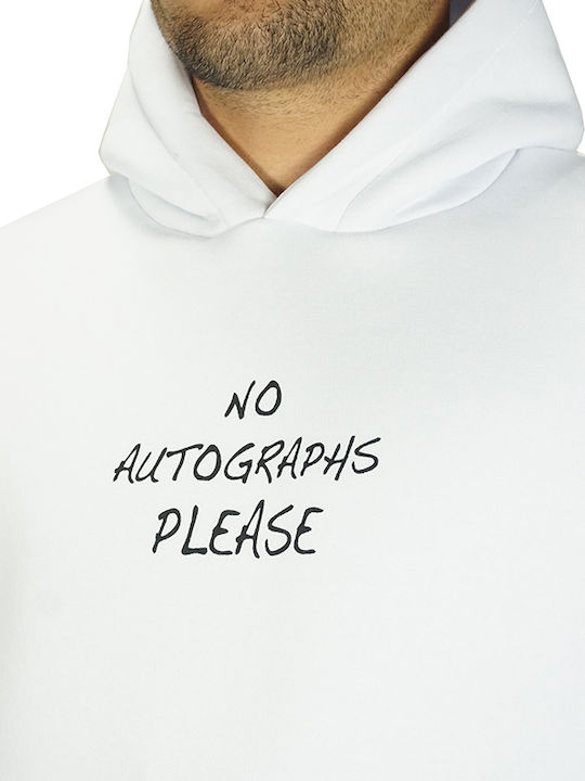 The Real Brand Men's Sweatshirt with Hood and Pockets White