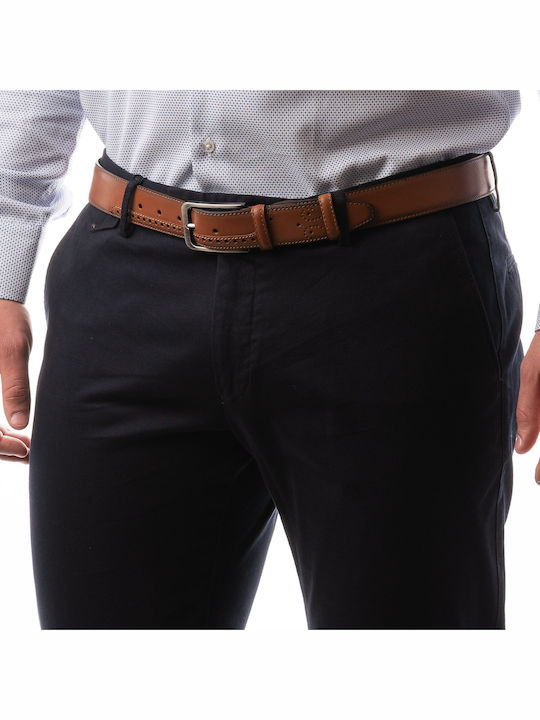 Trousers Chino Elastic in Regular Fit Navy Blue