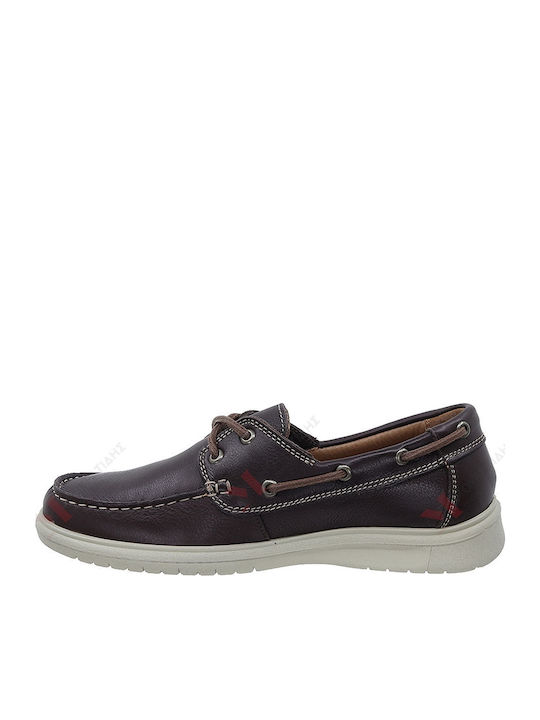 Men's Leather Boat Shoes Brown