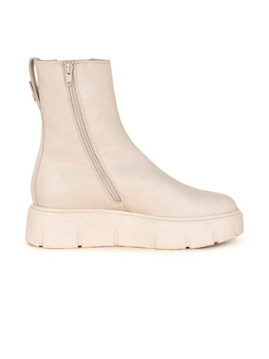 Hogl Women's Platform Chelsea Boots Beige