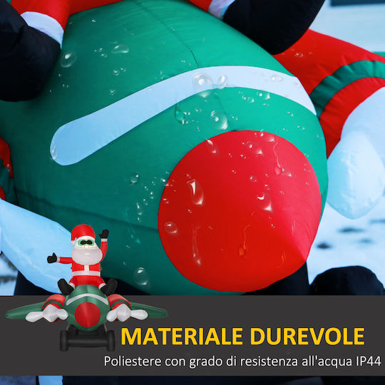 Outdoor Inflatable Illuminated Santa Claus Electric 220x178x160cm