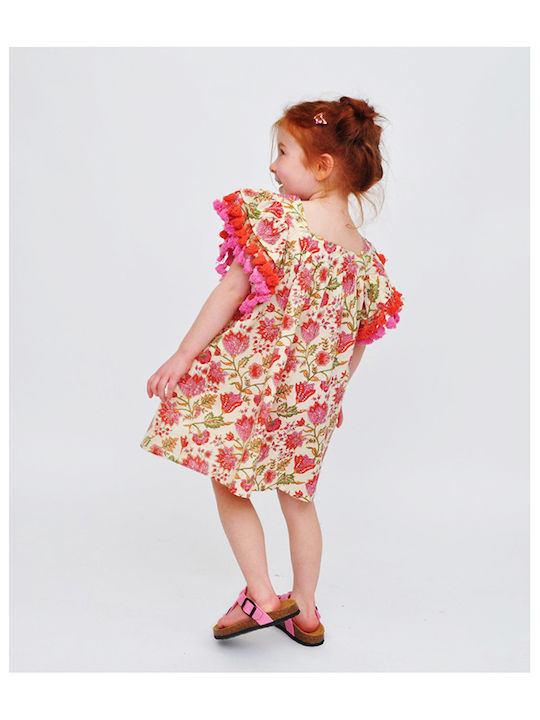 Rochie pentru Copii Mâneca scurta Floral Multicolor