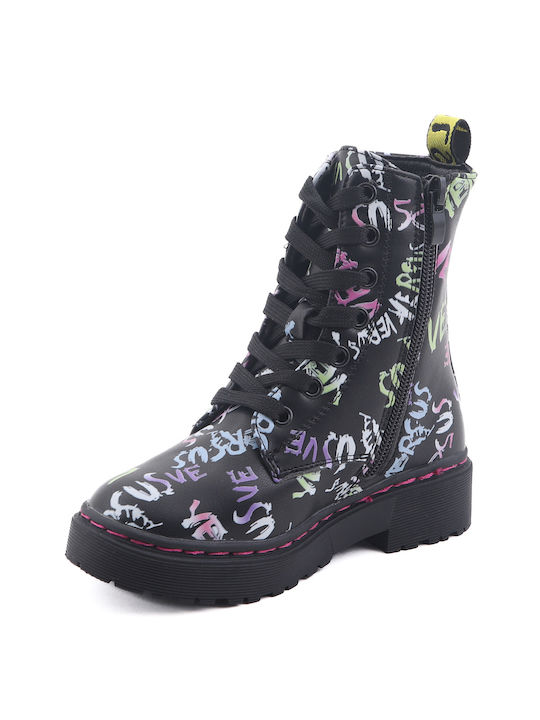 Marikelly Kids Combat Boots Black