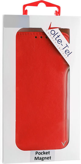 Volte-Tel Pocket Magnet Book Synthetic Leather Red (Galaxy S10+)