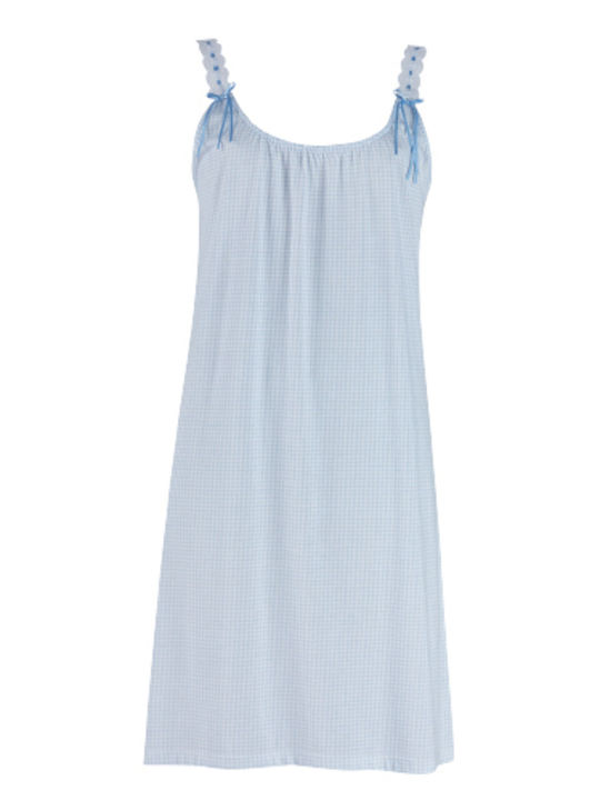 Relax Lingerie Summer Cotton Women's Nightdress Blue