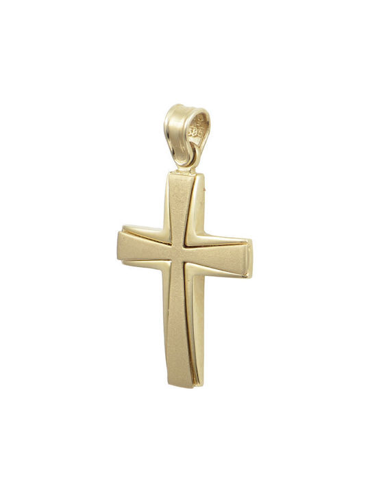 Savvidis Gold Kreuz 14K mit Kette