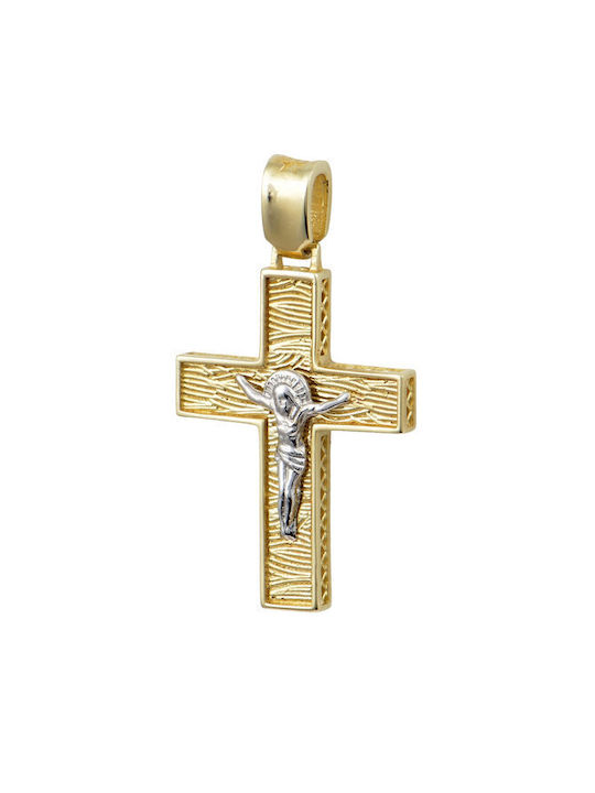 Savvidis Gold Kreuz 14K mit Kette