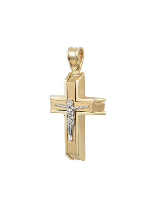 Savvidis Gold Kreuz 14K mit Kette