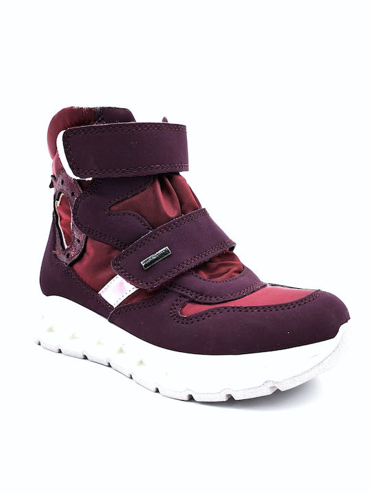 Imac Kids Boots with Hoop & Loop Closure Burgundy