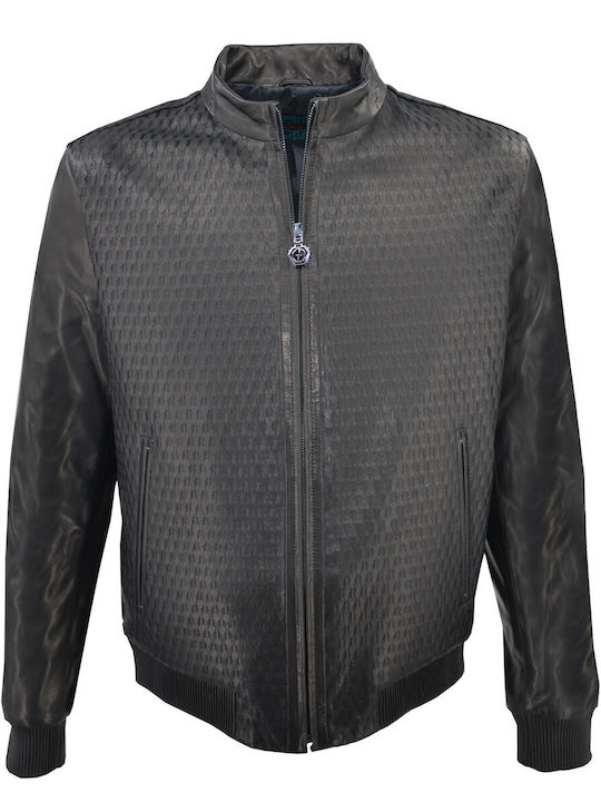 Δερμάτινα 100 Herren Jacke Leder Schwarz