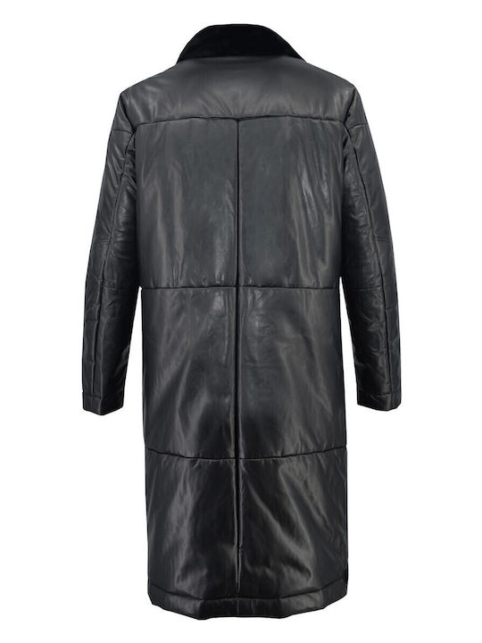 Leather Winter Jacket Black
